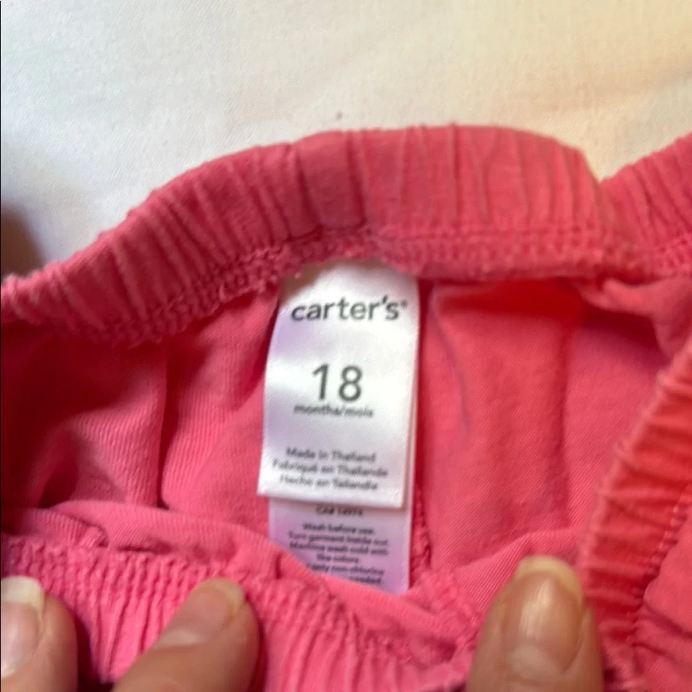 Carter's Pink Baby Bloomers and navy polka dot top - Picture 2 of 7